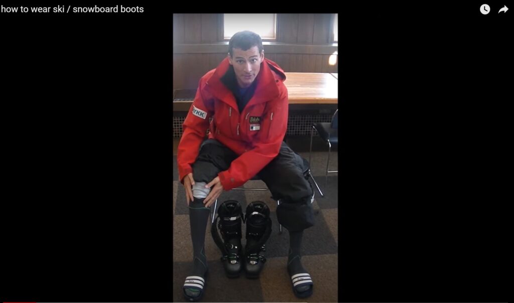 How to wear ski boots